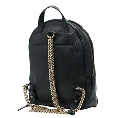 グッチ ソーホー インターロッキングG リュック バックパック 536192 ブラック レザー レディース GUCCI 【中古】