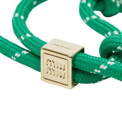 ミュウミュウ コード ブレスレット 51B538 グリーン ファブリック レディース MIUMIU 【中古】