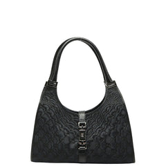グッチ GGキャンバス ジャッキー ハンドバッグ ショルダーバッグ 002 1067 001364 ブラック キャンバス レザー レディース GUCCI 【中古】
