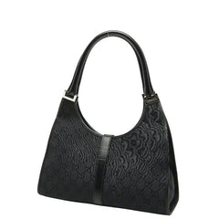 グッチ GGキャンバス ジャッキー ハンドバッグ ショルダーバッグ 002 1067 001364 ブラック キャンバス レザー レディース GUCCI 【中古】