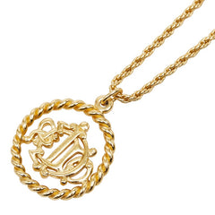 ディオール ロゴ ネックレス ゴールド メッキ レディース Dior 中古