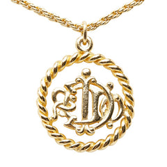 ディオール ロゴ ネックレス ゴールド メッキ レディース Dior 中古