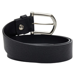 モンブラン ロゴ ベルト ブラック レザー メンズ MONTBLANC 【中古】