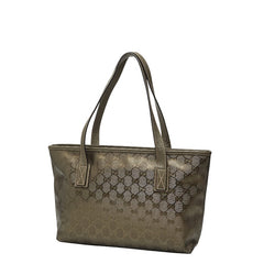 グッチ GGインプリメ ハンドバッグ トートバッグ 211138 ゴールド PVC レザー レディース GUCCI 中古