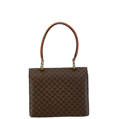 セリーヌ マカダム ハンドバッグ ブラウン PVC レザー レディース CELINE 中古