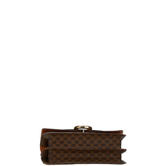 セリーヌ マカダム ハンドバッグ ブラウン PVC レザー レディース CELINE 中古