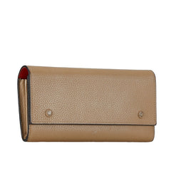 セリーヌ ラージフラップ 長財布 SPG5125 ベージュ レザー レディース CELINE 中古