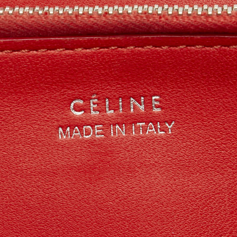 セリーヌ ラージフラップ 長財布 SPG5125 ベージュ レザー レディース CELINE 【中古】