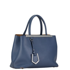 フェンディ プチトゥールジュール ハンドバッグ ショルダーバッグ 2WAY ブルー レザー レディース FENDI 中古