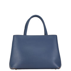 フェンディ プチトゥールジュール ハンドバッグ ショルダーバッグ 2WAY ブルー レザー レディース FENDI 中古