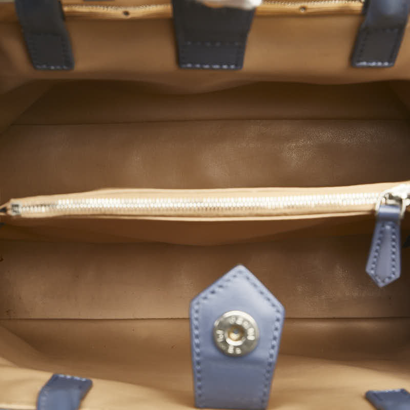 フェンディ プチトゥールジュール ハンドバッグ ショルダーバッグ 2WAY ブルー レザー レディース FENDI 【中古】