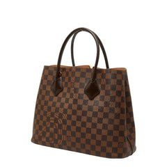 ルイ ヴィトン ダミエ ケンジントン トートバッグ ショルダーバッグ 2WAY N41435 エベヌ ブラウン PVC レザー レディース LOUIS VUITTON 中古