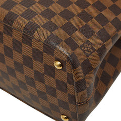 ルイ ヴィトン ダミエ ケンジントン トートバッグ ショルダーバッグ 2WAY N41435 エベヌ ブラウン PVC レザー レディース LOUIS VUITTON 中古