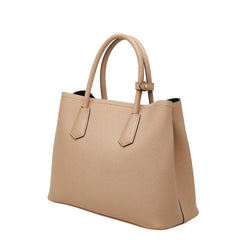 プラダ ドゥーブレ ミディアムバッグ ハンドバッグ トートバッグ 1BG775 ベージュ サフィアーノレザー レディース PRADA 【中古】