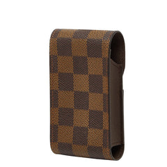 ルイ ヴィトン ダミエ エテュイ シガレット シガレットケース タバコケース N63024 ブラウン PVC レザー レディース LOUIS VUITTON 中古