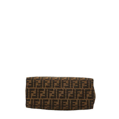 フェンディ ズッカ トートバッグ ショルダーバッグ 肩掛け 0915808 ブラウン キャンバス レザー レディース FENDI 中古