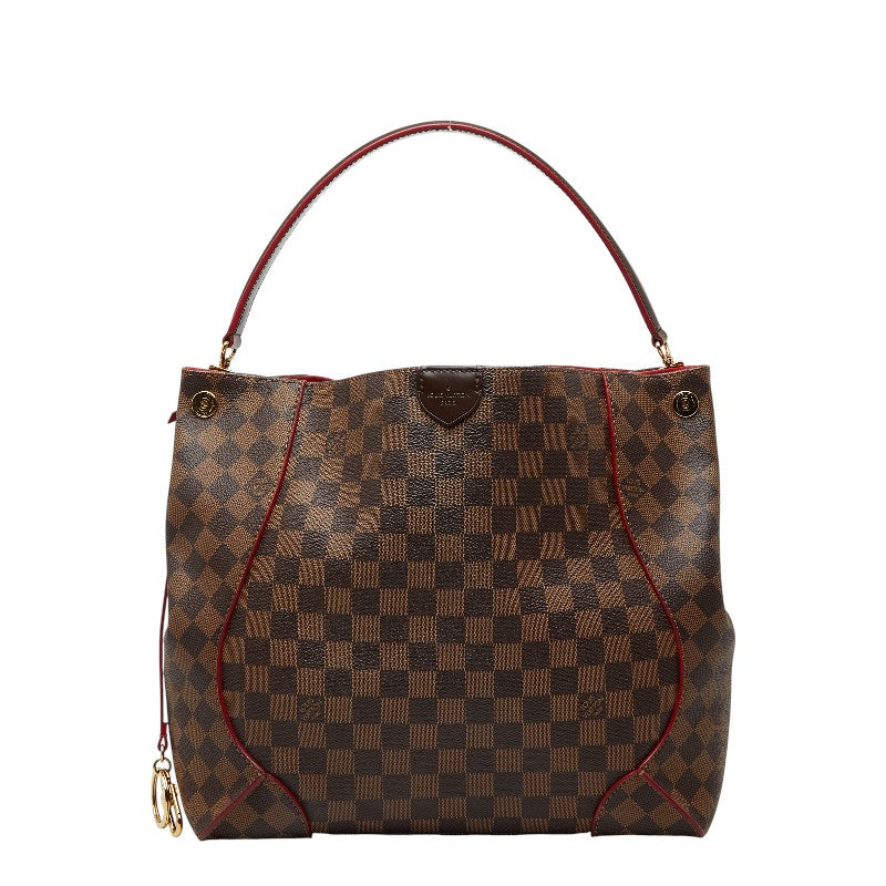 ルイ ヴィトン ダミエ カイサ ホーボー ショルダーバッグ N41555 ブラウン レッド PVC レザー レディース LOUIS VUITTON 【中古】