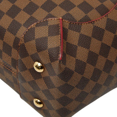 ルイ ヴィトン ダミエ カイサ ホーボー ショルダーバッグ N41555 ブラウン レッド PVC レザー レディース LOUIS VUITTON 【中古】