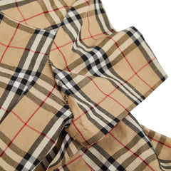 バーバリー ノバチェック 半袖 シャツワンピース ベージュ コットン キッズ BURBERRY 中古