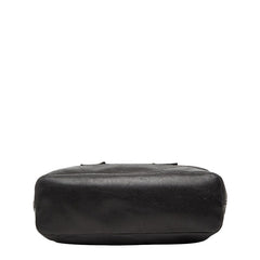 ジバンシー ロゴ ハンドバッグ ブラック キャンバス レザー レディース Givenchy 中古
