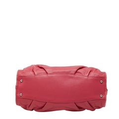 ロエベ アナグラム タッセル ショルダーバッグ ハンドバッグ 2WAY ピンク レッド系 レザー レディース LOEWE 中古
