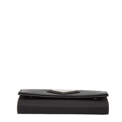プラダ 三角ロゴプレート 6連 キーケース M222 ブラック ナイロン レディース PRADA 【中古】