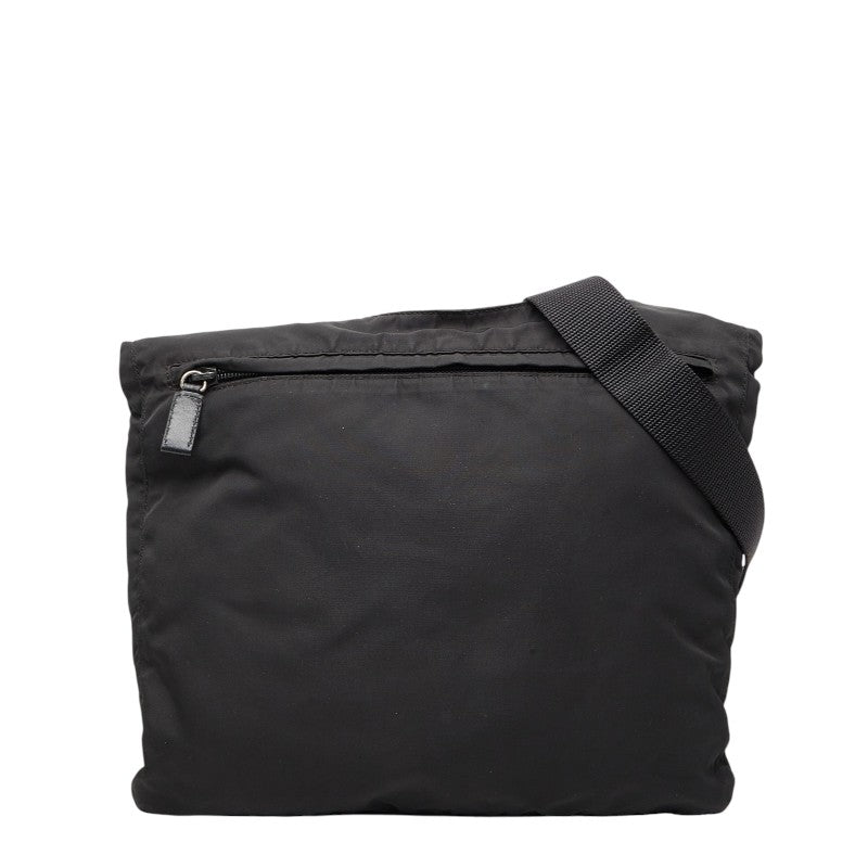 プラダ 三角ロゴプレート ショルダーバッグ V218 ブラック ナイロン レディース PRADA 中古