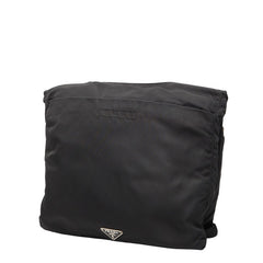 プラダ 三角ロゴプレート ショルダーバッグ V218 ブラック ナイロン レディース PRADA 中古
