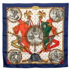 エルメス カレ90 NAPOLEON ナポレオン スカーフ マルチカラー シルク レディース HERMES 【中古】