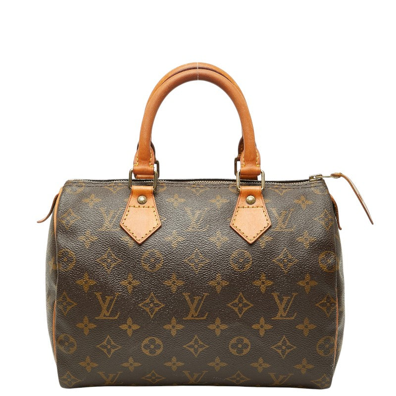 ルイ ヴィトン モノグラム スピーディ25 ハンドバッグ ミニボストンバッグ M41528 ブラウン PVC レザー レディース LOUIS VUITTON 【中古】