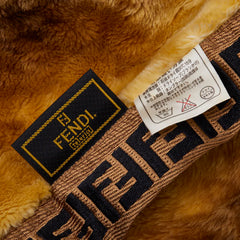 フェンディ ズッカ - ブランケット ひざ掛け 毛布 ブラウン アクリル レディース FENDI 【中古】