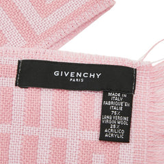 ジバンシー ロゴ マフラー ピンク ウール アクリル レディース Givenchy 中古