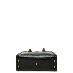 グッチ GGマーモント バンブー ダイアナ ハンドバッグ ショルダーバッグ 2WAY 660195 ブラック レザー パイソン レディース GUCCI 中古