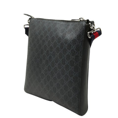 グッチ GGスプリーム 斜め掛け ショルダーバッグ 474137 ブラック PVC レザー メンズ GUCCI 中古