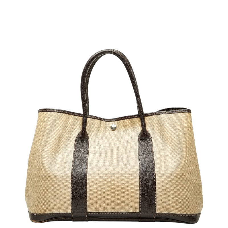 エルメス ガーデンパーティPM ハンドバッグ トートバッグ ベージュ ブラウン トワルアッシュ ネゴンダ レディース HERMES 【中古】