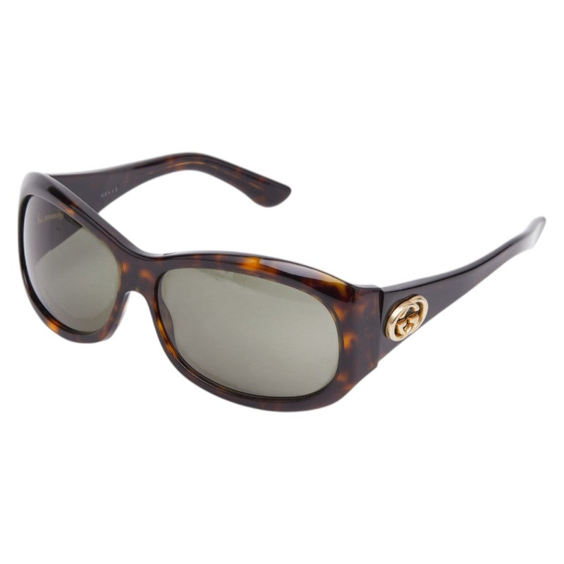 グッチ インターロッキング サングラス GG2966 ブラウン プラスチック レディース GUCCI 【中古】
