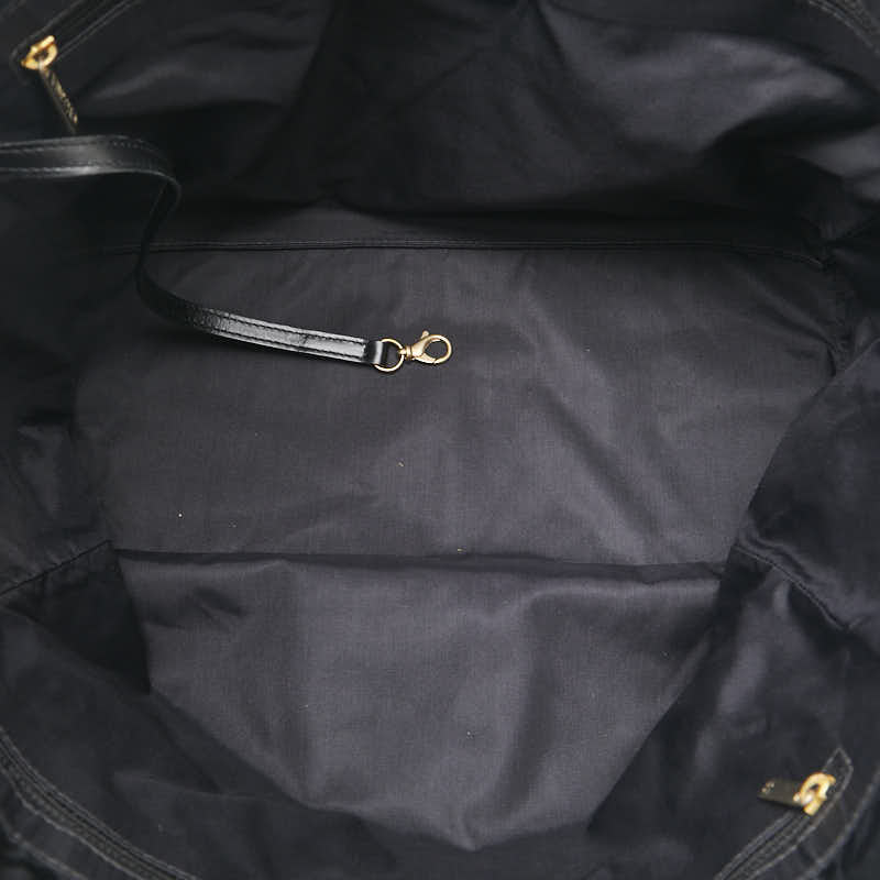 シャネル ニュートラベルライン トートMM トートバッグ A15991　 ブラック ナイロン レザー レディース CHANEL 【中古】