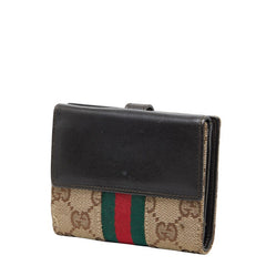グッチ GGキャンバス ジャッキー シェリーライン 二つ折り財布 05470 ベージュ マルチカラー キャンバス レザー レディース GUCCI 中古