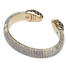 ブルガリ セルペンティ フォーエバー ブレスレット シルバー ゴールド マルチカラー レザー メッキ レディース BVLGARI 中古