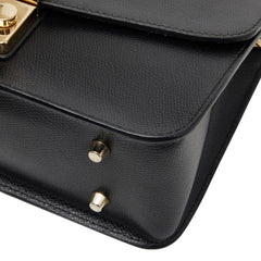 フルラ メトロポリス チェーンショルダーバッグ ブラック レザー レディース Furla 【中古】