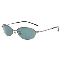 レイバン サングラス オーバル ハーフリム RB3312 シルバー ブラック メタル メンズ Ray-Ban 中古