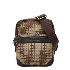 ジバンシー 斜め掛け ショルダーバッグ ベージュ ブラウン キャンバス レザー レディース Givenchy 【中古】