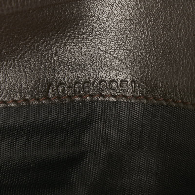サルヴァトーレフェラガモ 長財布 ブラウン レザー メンズ Salvatore Ferragamo 【中古】