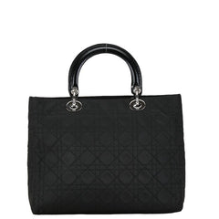 ディオール カナージュ レディディオール ハンドバッグ ショルダーバッグ 2WAY ブラック コットン レザー レディース Dior 中古