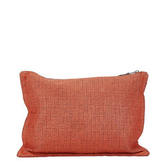 エルメス ポーチ オレンジ キャンバス レディース HERMES 【中古】