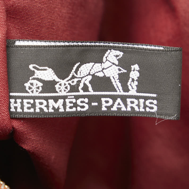 エルメス ポーチ オレンジ キャンバス レディース HERMES 【中古】