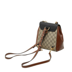 グッチ GGスプリーム パドロック リュック バックパック 498194 ベージュ マルチカラー PVC レザー レディース GUCCI 【中古】