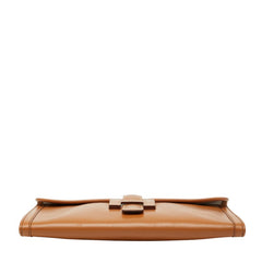 エルメス ジジェPM クラッチバッグ セカンドバッグ ゴールド ブラウン レザー レディース HERMES 【中古】