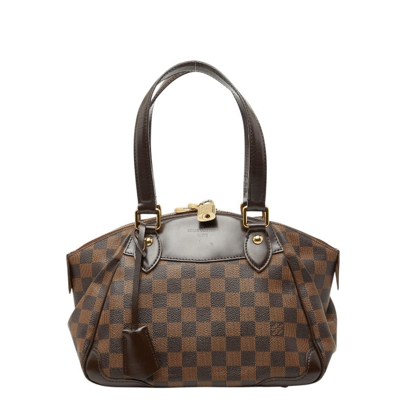 ルイ ヴィトン ダミエ ヴェローナPM ハンドバッグ N41117 ブラウン PVC レザー レディース LOUIS VUITTON 【中古】