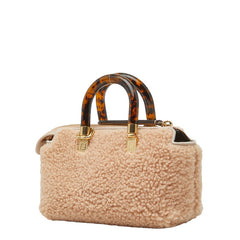 フェンディ バイザウェイ ミニ ハンドバッグ ショルダーバッグ 2WAY 8BS067 ピンク ボア レディース FENDI 【中古】